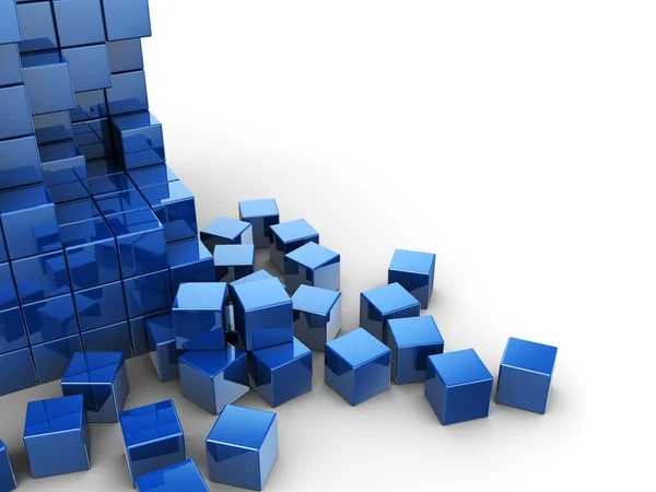 Cubi blu sfondo — Foto Stock