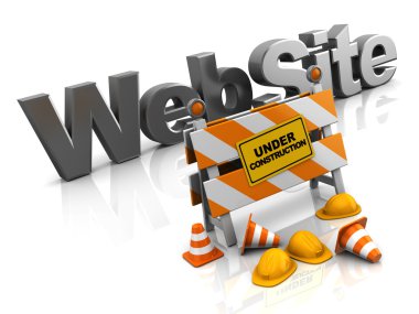 Website construction clipart