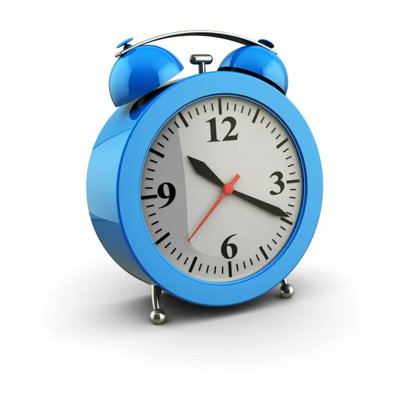 Reloj despertador azul — Foto de Stock