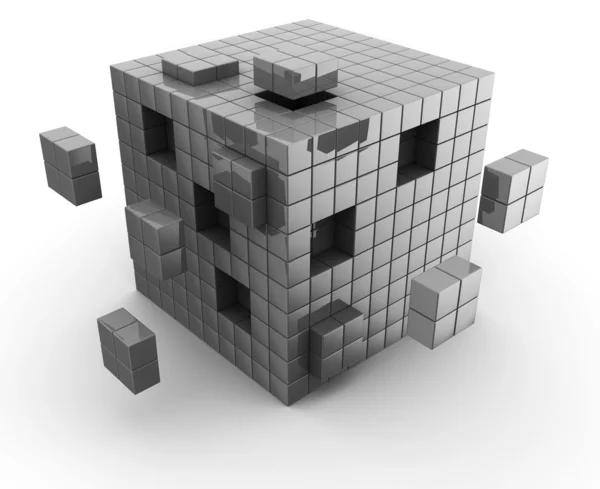 Будівництво куб — стокове фото