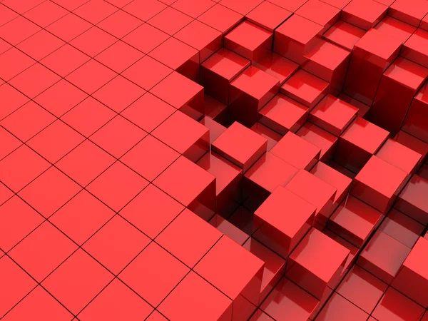 Röda kuber bakgrund — Stockfoto