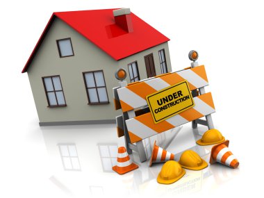 House under construction clipart