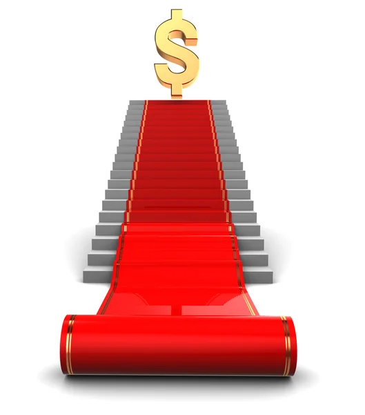 Prémio tapete vermelho para dólar — Fotografia de Stock