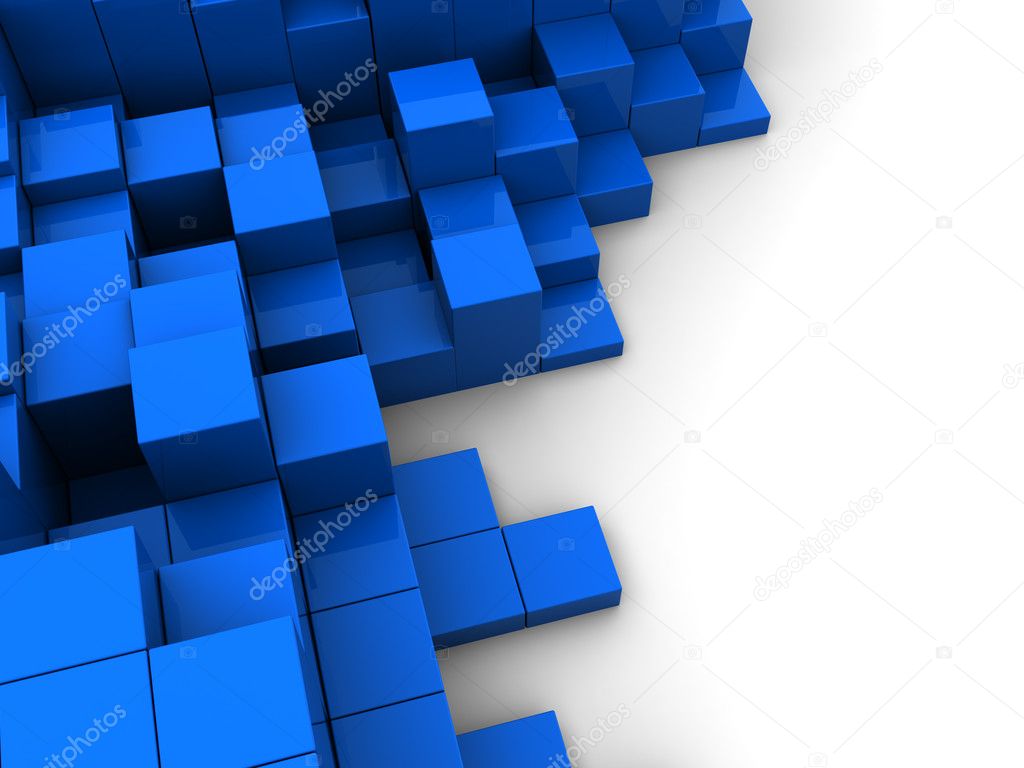 Blue cubes