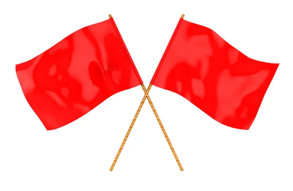 Красные флаги — стоковое фото