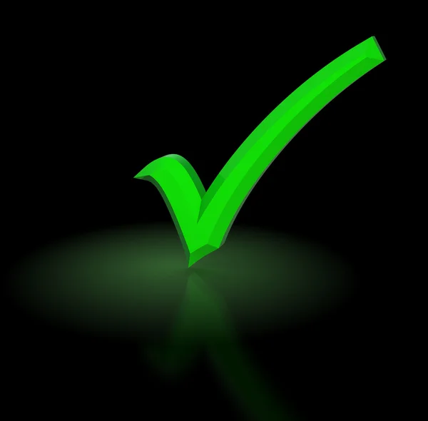 Yeşil onay işareti — Stok fotoğraf