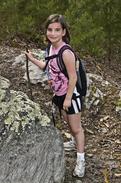 Young Girl Hiking — Stock Photo, Image