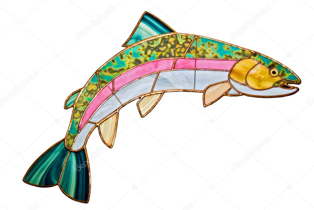 Stained Glass Trout — Stock Photo © noonie 6180883