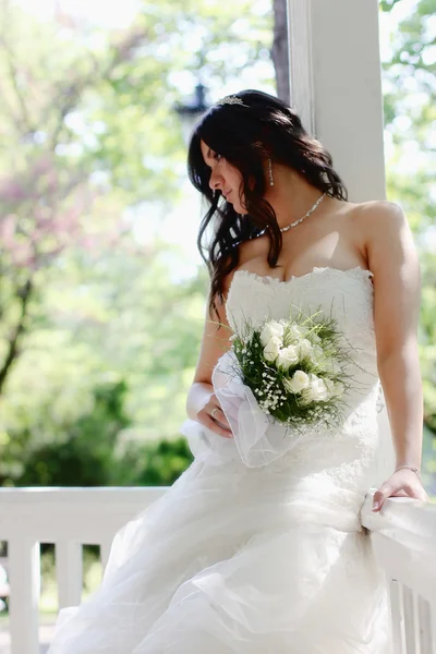 Az esküvő napján a menyasszony — Stock Fotó