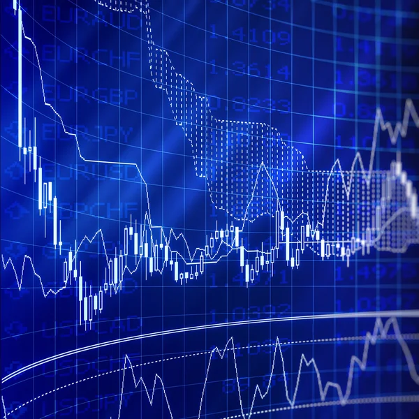 Graf Forex Měna obchodování — Stock fotografie