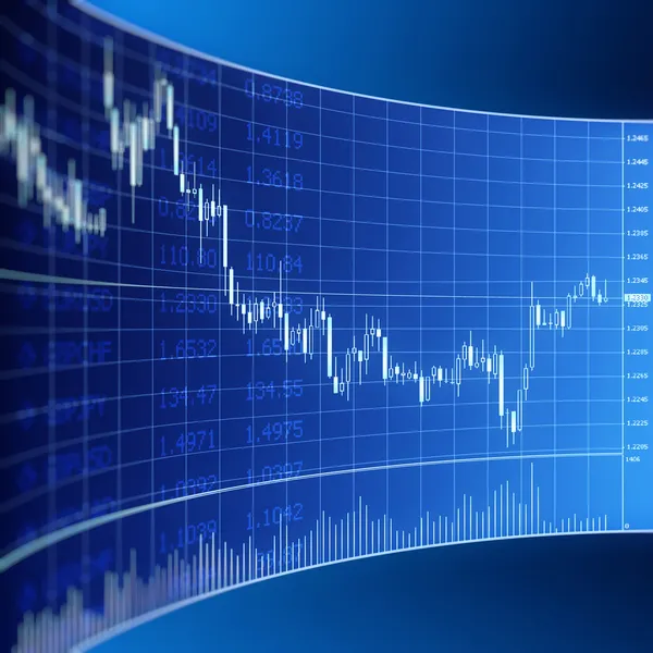 Gráfico Forex para el comercio de divisas — Foto de Stock