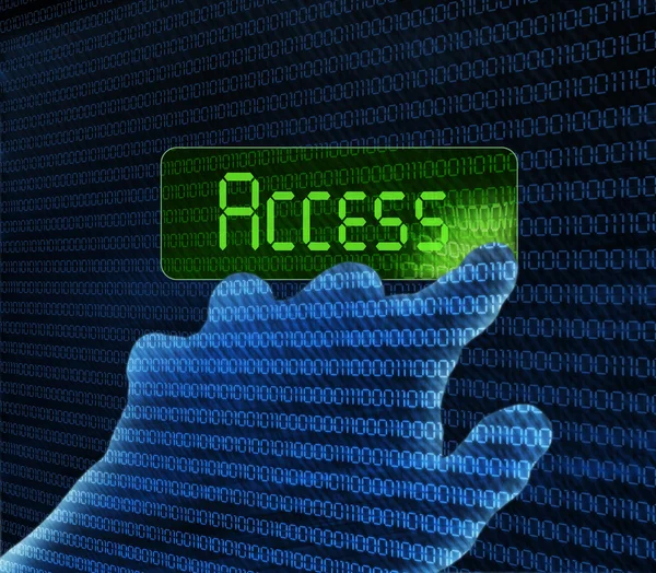 Mano y botón de acceso —  Fotos de Stock