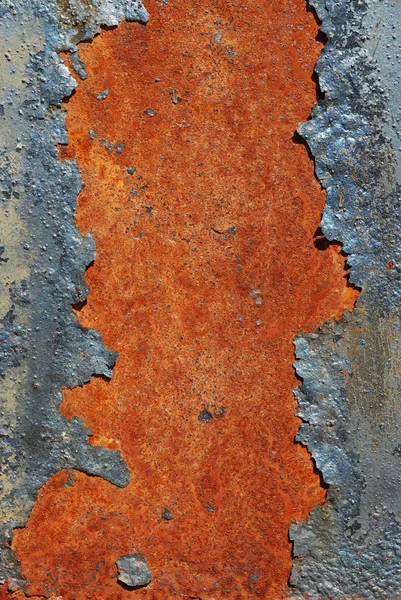 Pęknięty zardzewiałych powierzchni metalowych — Zdjęcie stockowe