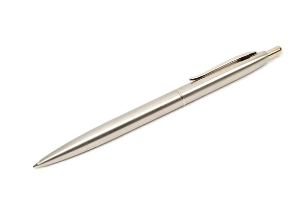 Silver pen isolated — Stock Photo, Image