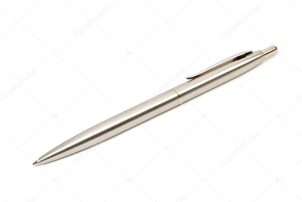 Silver pen isolated