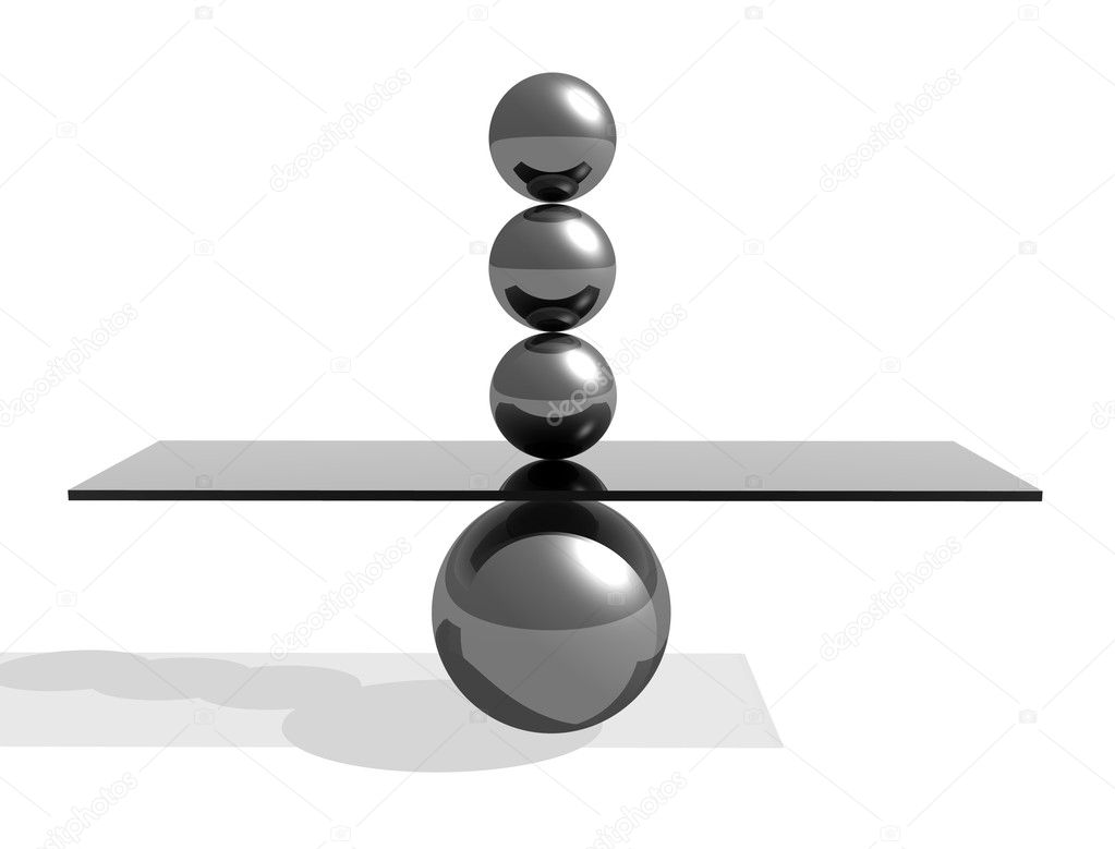 3d balance abstract illustration