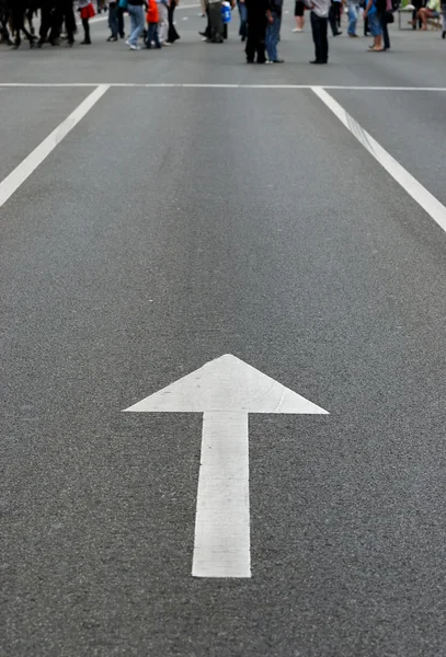 stock image Arrow on road and