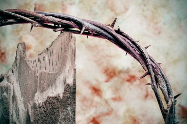 Crown of thorns and cross clipart