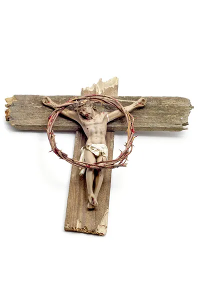 Jesus Christ in the holy cross — Stock Photo, Image