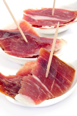 Serrano ham tapas clipart