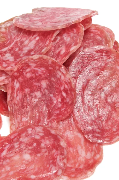 Salchichon, salami hiszpańskie — Zdjęcie stockowe