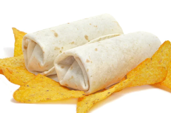 Burritos and nachos — Stock Photo, Image