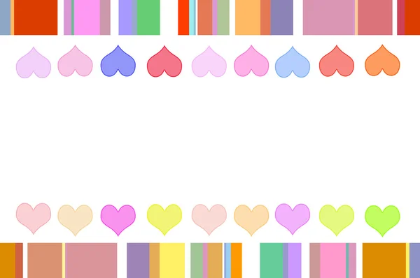 Corações de cores diferentes — Fotografia de Stock
