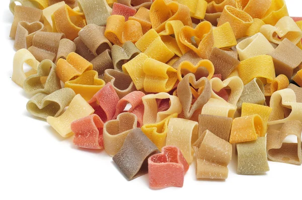 Heart shaped pasta — Stock Photo, Image
