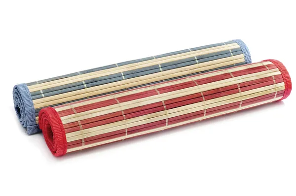 Alguns makisu laminados, tapetes de bambu japonês — Fotografia de Stock