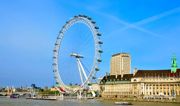 London eye, in Londen, Verenigd Koninkrijk — Stockfoto