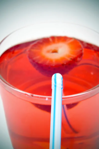 Cocktail with strawberry — Stock Photo, Image
