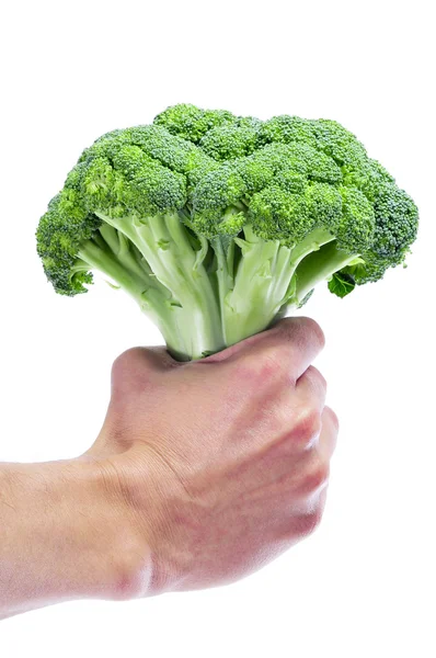 Alguien mostrando brócoli — Foto de Stock