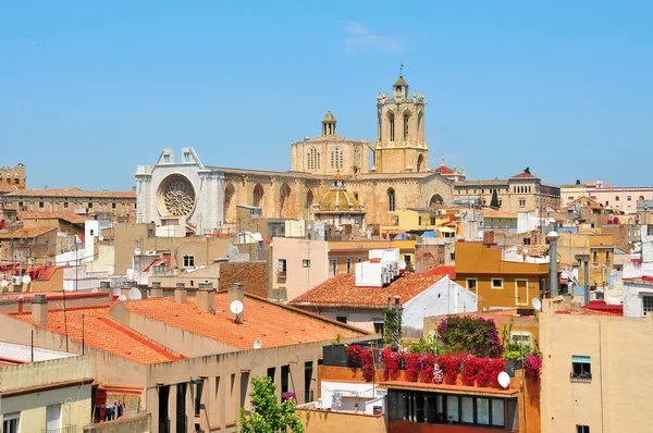Oude stad en de kathedraal van tarragona, Spanje — Stockfoto