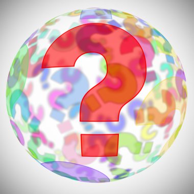 Question marks sphere clipart