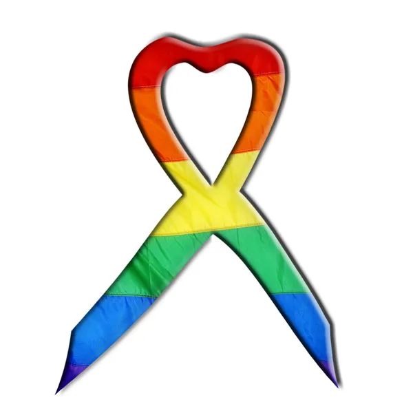 Gay ribbon — Stock Photo, Image