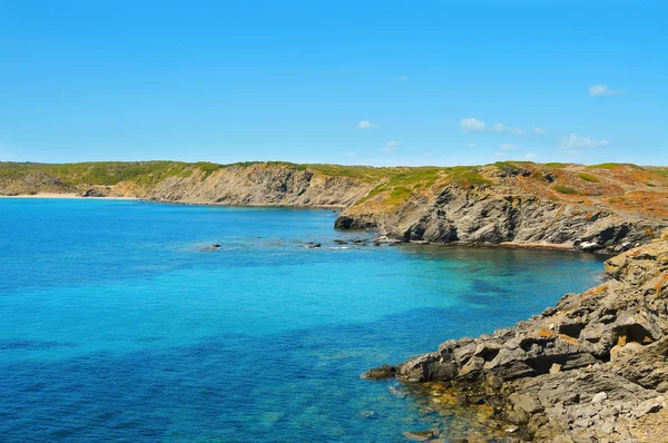 Blick auf Favaritx Küste auf Menorca, Balearen, Spanien — Stockfoto