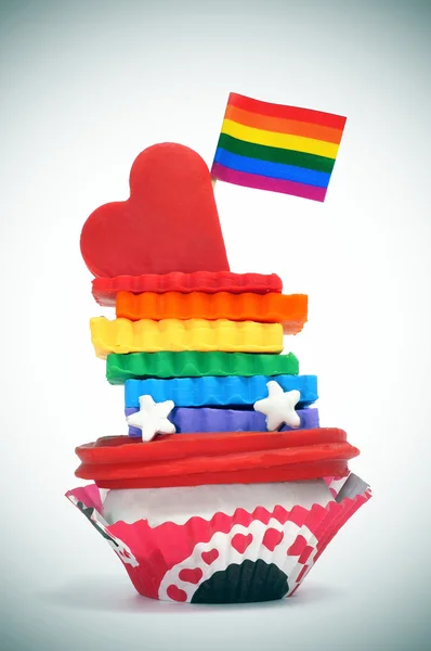 Cupcake gay — Foto Stock
