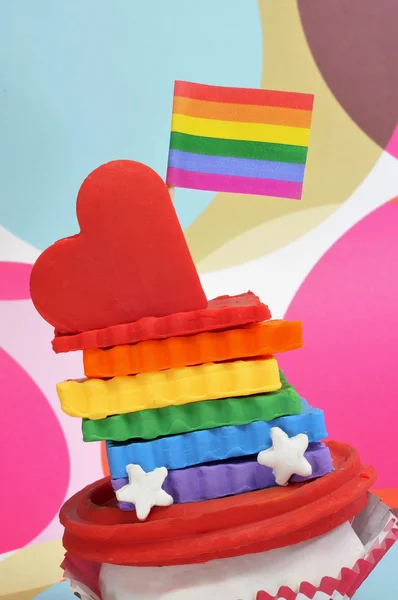 Cupcake gay — Fotografia de Stock