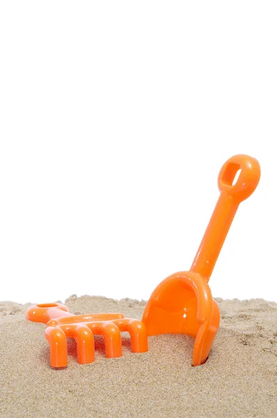 沙滩铲和耙子 — 图库照片