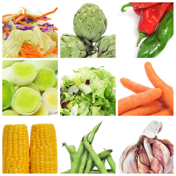 Zöldség kollázs — Stock Fotó