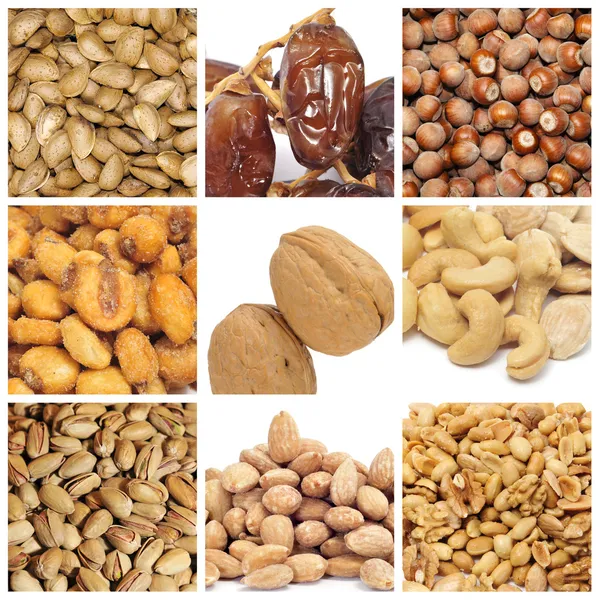 Nuts collage — Stock Photo, Image