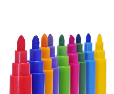 Markers of different colors clipart