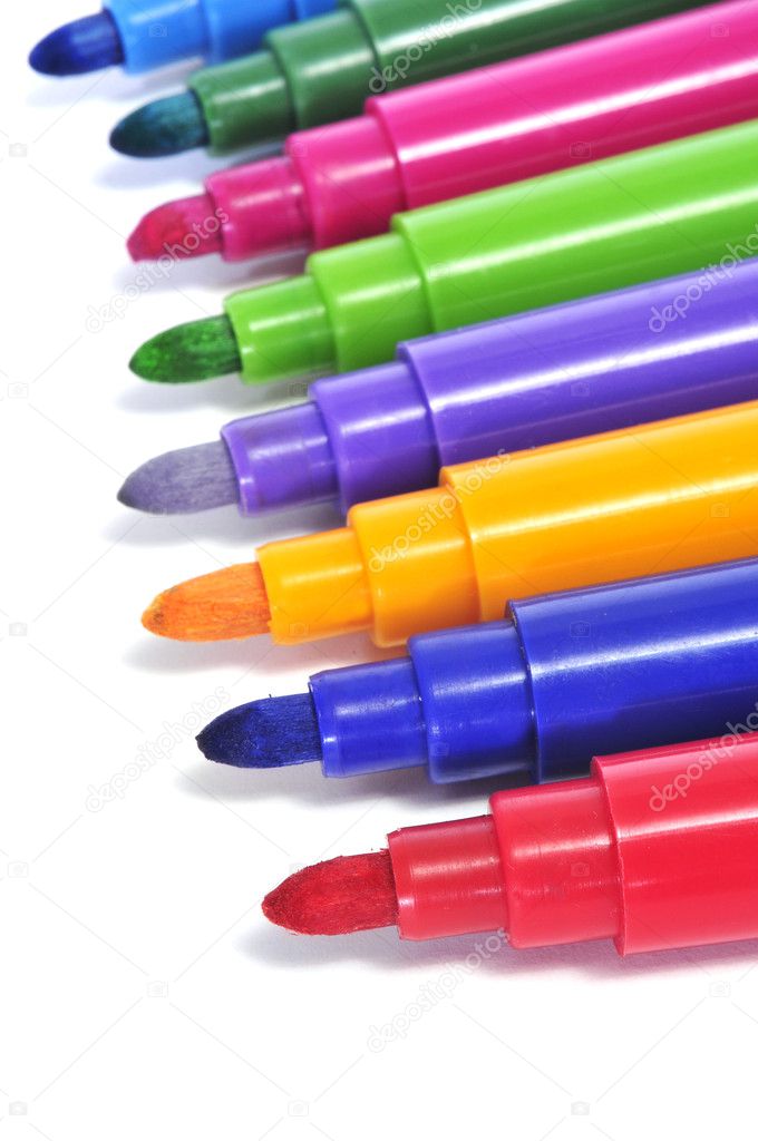 Markers of different colors