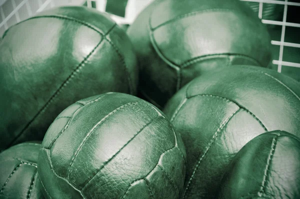 Staré kožené míčky — Stock fotografie