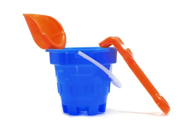 Bucket, shovel and rake — Stock Photo, Image