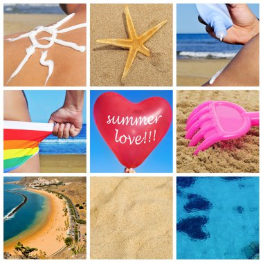 Summer collage clipart