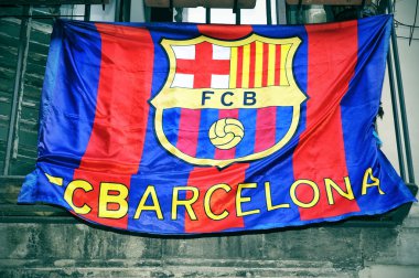 FC Barcelona flag clipart