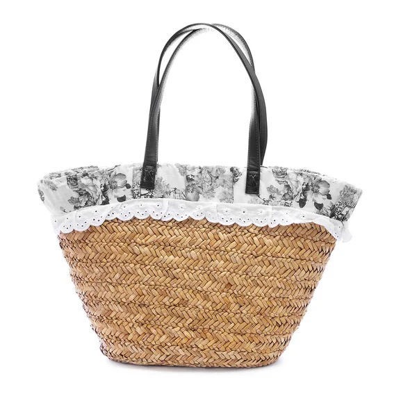 Raffia shopping bag — Stock Photo, Image