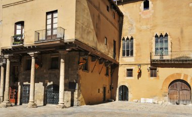 Medieval building in old town of Tarragona, Spain clipart