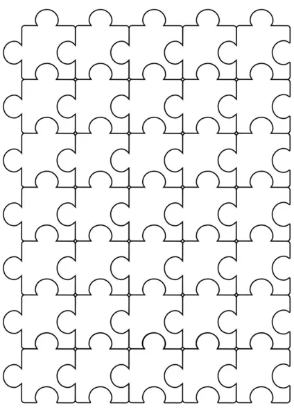 Puzzle black and white pattern vector template design. — Stock Vector